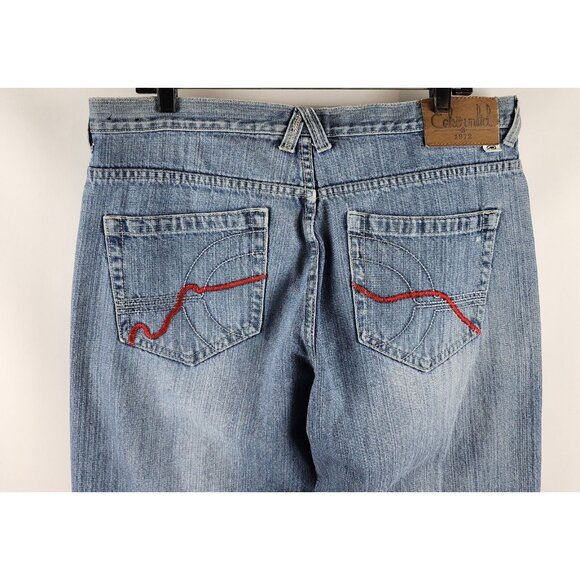 ECKO Unlimited Jeans Mens 36x30 Baggy Fit Wide Leg Y2K Vintage Blue - Picture 8 of 9